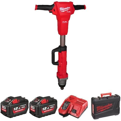 Milwaukee M18FHIWF1R-122C 18v Fuel 1 Railway Impact Wrench with Friction Ring Kit - 2 x 12.0ah Batteries