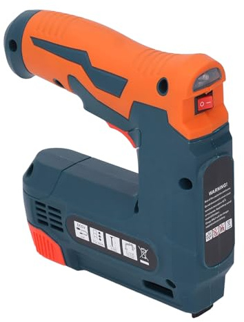 Jectse Pistola Grapadora Eléctrica, Grapadora Inalámbrica 2 en 1 con 2000 Clavos y Cargador USB, para Tapicería, Carpintería, Bricolaje
