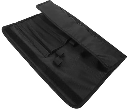 Paquet de Rangement pour Couteaux en Oxford Noir, Imperméable, Voyage | Compartiment Interne, Fermeture Resserrée, Format pour Cutter et Lame, Usage Extérieur Cuisine