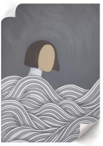 Póster en Lienzo 59,4x84 cm| Tamaño A1 | Una figura en las olas