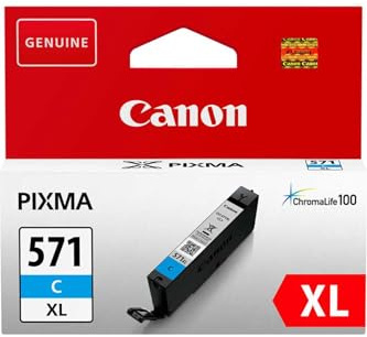 Canon Originaltinte CLI-571XL C, Größe XL, Cyan, Recyclebare Verpackung