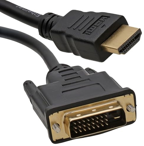 kenable DVI-D 24+1 Mâle Vers HDMI Digital Vidéo câble Cordon Plaqués Or 0,5 m 50 cm [0.5 mètre/0,5m]