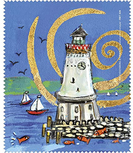 Rannenberg & Friends Reinigungstuch Brillenputztuch An der See, Microfasertuch Reinigungstücher Brillenputztücher Tücher Leuchtturm