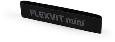 FLEXVIT Mini fasce fitness per esercizi generali di stabilizzazione, stretching, attivazione e mobilitazione per principianti e professionisti (nero)