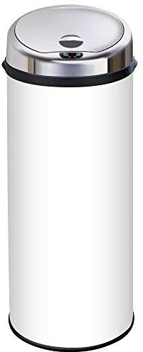 InMotion 50L White Stainless Steel Auto Automatic Sensor Kitchen Waste Dust Bin