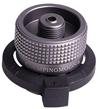 CAMPINGMOON Campinggrill-Gaskocher-Adapter vertikaler Typ Eingang: Butan-Kanister, Ausgang: EN417 Lindal-Ventil Z11