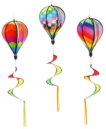 YARNOW Windräder Ballon Garten Wind 3Pcs Heißluft Wind Windsack Outdoor Whirligig Spielzeug Hängen Wind für Garten Hof Rasen Decor Homosexuell Gartenwind Dekorative Wind