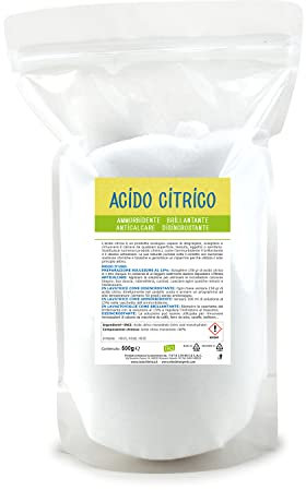 EKO Acido Citrico 500g - Naturale - Ammorbidente - Brillantante - Anticalcare