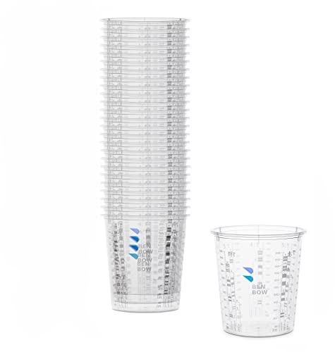 BenBow Vaso Medidor Profesional 25x 680 ml sin tapa con escala múltiple – vasos de mezcla desechables para pintura