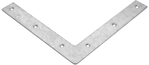 Fanmao 10 Pcs 5-1/2 x 5-1/2 x 3/4 Flat Corner Brace, L Shaped Flat Mending Plate for Furniture