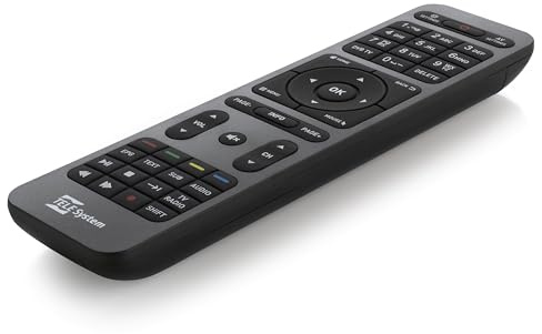 TELE System Telecomando Originale per Decoder Digitale Terrestre TS UP T2 HD. Con controllo preciso e intuitivo e accesso agevole alle funzioni principali.