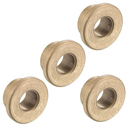 Kozelo 4pcs Flange Sleeve Bearings - [10mm x 16mm x 10mm] Sintered Bronze Self-Lubricating Bushing for Machine Shaft Use