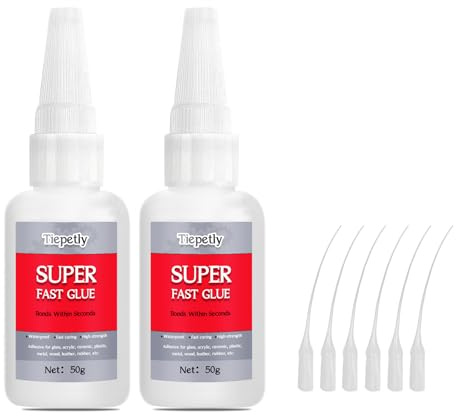 Superglue for Plastic 100g, Strong All Purpose Repair Glue, Instant Super Glue for Plastic, Glass, Ceramic, Pottery, Metal, Jewellery, Wood, DIY