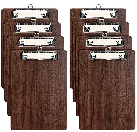 8 Pièces A5 Porte Blocs en Bois,Planchettes à Pince Porte-Formulaires
