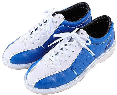 NGARY Chaussures de Bowling pour Hommes Entraînement en Cuir léger Chaussures de Bowling en Microfibre sans Glissement Confortable,Bleu,43 EU