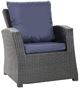 Setgarden® - Set di 4 Cuscini Relax per Mobili da Giardino – Imbottitura Confortevole e Morbida per Sedie, Poltrone e Divani, Resistente alle Intemperie (Blu Scuro)