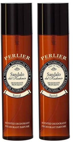 Perlier Deodorante Profumato, Sandalo Dal Kashmir. Senza Sali Di Alluminio, Parabeni e Siliconi. Spray No Gas 100ml (2 Unità)