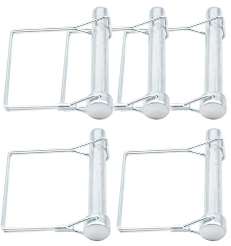 Ruidee 5 Stück Rechteck Splinte 12x80mm Welle Sicherungsstift Kupplungsstift Karbonstahl Sicherungssplint Sicherungsbolzen Oberlenkerbolzen für Bauernhof-Anhänger, Bauernhof, Garten (FSX/12x80mm)