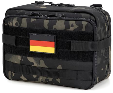 Jueachy Borsa tattica Molle Admin Bag Utility Tool Pouch Molle Attacco EDC Grandi Tasche Molle Accessori marsupio uomo Tattica Militare Borsello per Campeggio Piccolo Strumento All'aperto