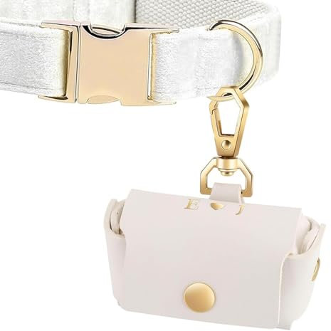 Personalisierte Vorschlag Verlobungsring Tasche Für Hund, Benutzerdefinierte Anfängliche Hochzeit Ring Kissen Box, Hundehalsband Hochzeit Ring Beutel, Verlobung, Hochzeitsring Lagerung Feld(White)