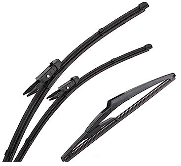 HQGQCEZEK Essuie-glace Avant Arrière Voiture Pour Smart Pour ForTwo Coupé W451 2007-2014 Essuie-glace Pare-brise Ensemble Balais D'essuie-glace Avant Et Arrière Brosse Pluie Voiture