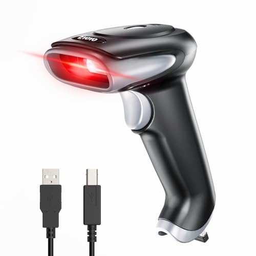 Eyoyo 2D Bluetooth trådlös streckkodsläsare, 2 500 mAh trådlös handhållen USB-aktiverad QR-och streckkodsläsare för bibliotek, lager, kompatibel med iPad, Android, iPhone och bärbara datorer
