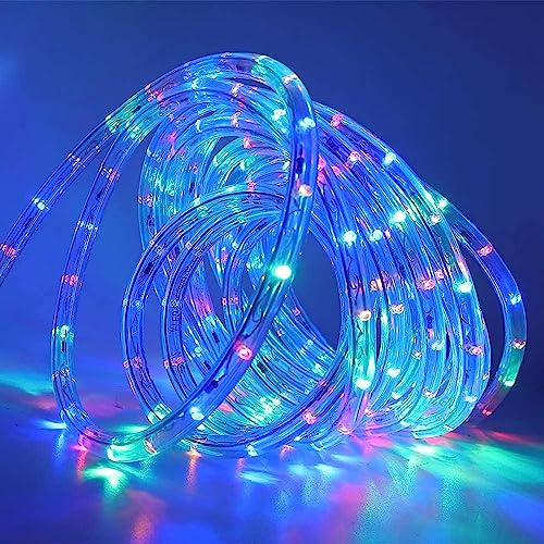 Wisada Bunt LED Lichtschlauch Außen 10M,36LEDs/m Mehrfarbig LED Schlauch 220V RGB Tube Light Indoor Leuchtstoffröhre, Outdoor LED Lichter Wasserdicht Lichterschlauch für Terrasse Wohnzimmer Partydeko