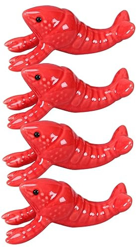 TOPBATHY 4 Stück Essstäbchenhalter Keramik Tierform Essstäbchenablage Für Tisch Exquisites Design Küchenzubehör Für Erwachsene Und Kinder Essstäbchen Löffelhalter