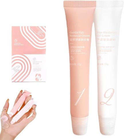 Facial Hair Removal Cream Kit, Gesichts Enthaarungscreme, Gesichts-Haarentfernungs-Creme für Frauen, Quick Schmerzlose Gesichtshaarentferner (1)