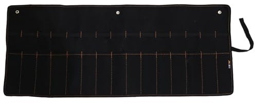 Spemendi Chisel Hanging Bag Canvas Pocket Tool Roll Holder Wrench Pouch 15 Pockets for Knife Hammers Gouges Carpenter