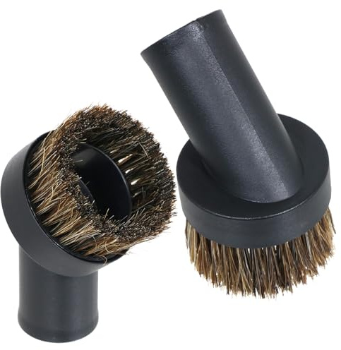 Spares2go Round Horsehair Dusting Brush Tool for Numatic Henry Hetty Vacuum Cleaner (Pack of 2 Brushes, 32mm)