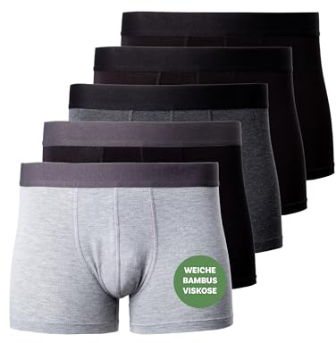 Occulto Boxer bambù Uomo Pacco da 5 (Modello: Bryan)