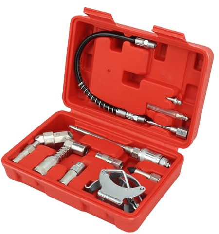 EBTOOLS Kit d'accessoires de Lubrification des Outils de Graisse avec 11 Outils pour la Maintenance Automobile et Camion de Connexion Rapide