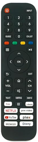 VINABTY Telecomando di Ricambio applicabile per AKAI AKTV3234S AKTV3233J AKTV403J AKTV553J AKTV5504QM-VIDAA AKTV3233J AKTV403J AKTV553J