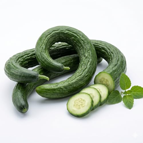 Semillas Pepino Serpente Cinese | Pepino Largo y Sottile Sin Amargo | Alta Germinación | Ideal para Huerto y Balcón | Semillas Naturales No OGM