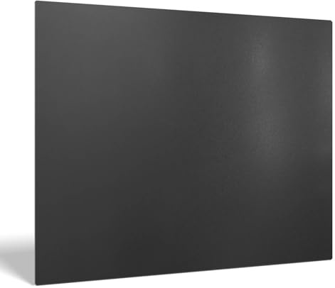 Piastra di Base per Camino Rettangolare 100x80 cm | Tappetino Protettivo per Pavimenti | Protegge da Scintille e Braci | per Stufe a Legna e Pellet - In Acciaio Verniciato a Polvere Nero