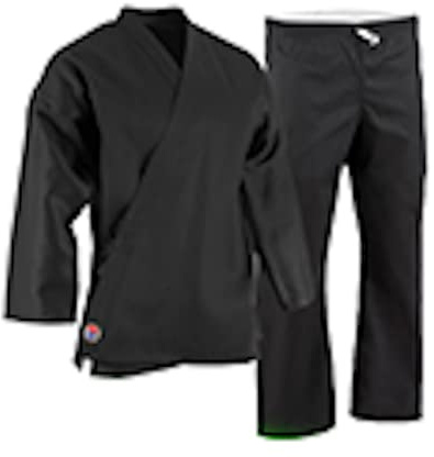 ProForce 5oz Ultra Light Weight Karate Gi/Uniform - Black - Size 7