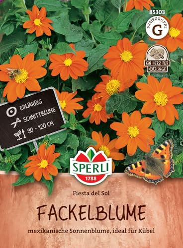Sperli Fackelblumensamen Fiesta del Sol 85303 - Einjährig - Schnittblume - mexikanische Sonnenblume - Kübelgeeignet - Saatgut, Blumensamen Mischung
