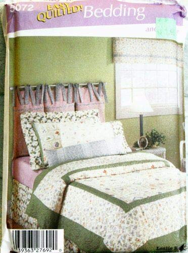 Gespräche Simplicity Home Decor Muster 5072. Quilt; Plissee Staub Rüsche; zum Aufhängen Kissen Kopfteil; Kopfkissen Sham; Schutzhülle; Kissen & Querbehang