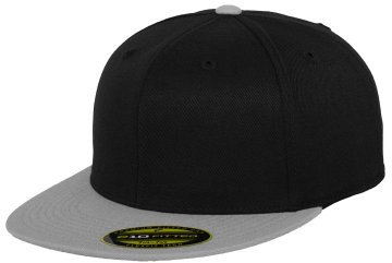 Flexfit Erwachsene Mütze Premium 210 Fitted 2-Tone, Blk/Gry, L/XL, 6210T