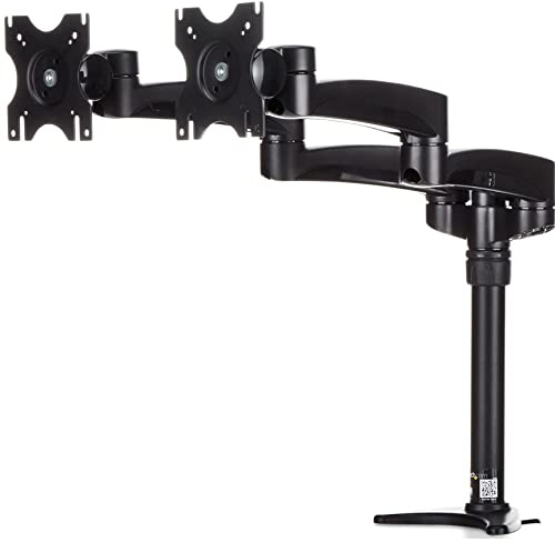 StarTech.com Dual Monitorhalterung mit verstellbaren Armen - Monitor Tischhalterung (12 bis 24) höhenverstellbar mit Kabelführung