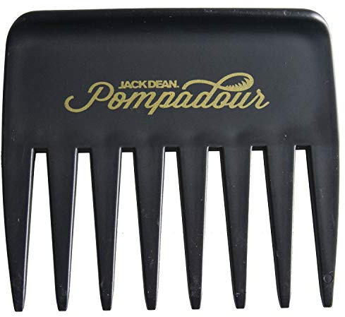 Jack Dean Pompadour Streaker Comb - 4 Colours - Black, Clear, Red or White (Black)