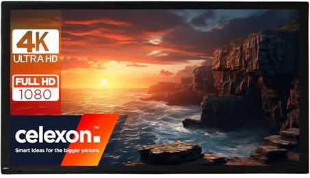 celexon Toile rétroprojection Mobile Expert Plein air 165 | 366x206 cm 16:9 | 4K Full HD | Toile de Remplacement ou Changement pour Écran de Projection sur Cadre Pliable Mobile Expert