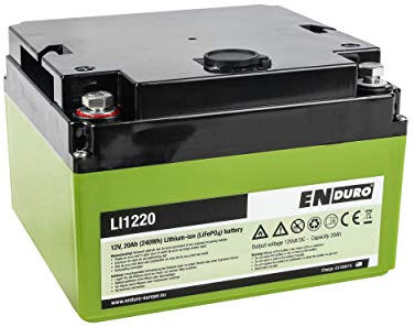 ENDURO 11816 Lithium Batterie LI1220, für Wohnwagen Rangierhilfe, 12 V, 20 Ah