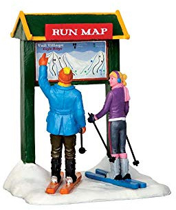 Lemax - What's Next? - Ski Karte lesen - Zübehör für die eigene kleine Weihnachtswelt