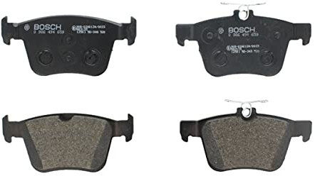 Bosch BP1504 - Brake Pads Car Rear Axle - Bosch Quality - Reduced Noise and Dust - ECE-R90 Certified - Copper-Free - 1 Set of 4 Pads