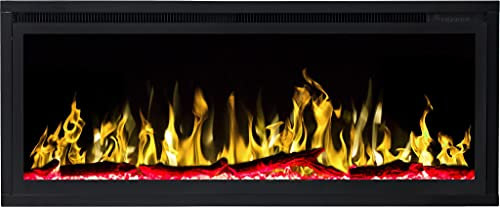 ROYAL 42 chimenea eléctrica 3D de pared/para empotrar LED AFLAMO. Modelo 2019