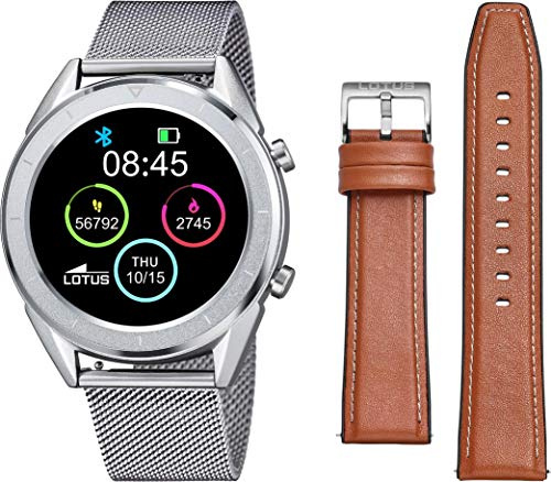 LOTUS Montre pour Homme 50006/1 Smartwatch Boîtier en Alliage Gris Bracelet en Acier Inoxydable Gris