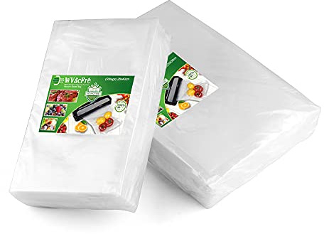 WVacFre 100 Vakuumierbeutel 20x30cm(50)+28x40cm(50) Sous Vide Lebensmittel | BPA-frei,LFGB,Kochfest und Sous Vide Gefrierbeutel,Profi Vakuumbeutel Lebensmittel