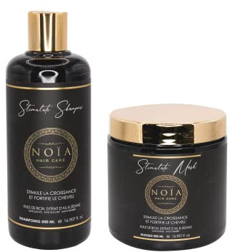 NOIA HAIR - PACK DUO SHAMPOING 500ML + MASQUE 500ML (PACK DUO STIMULATE RICIN, AIL & SESAME SHAMPOING + MASQUE)